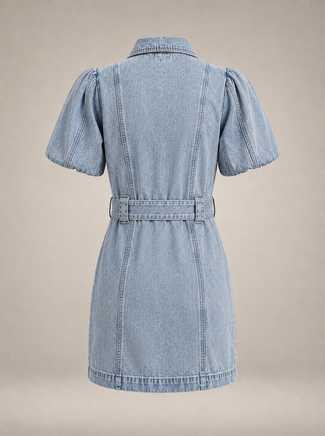 NOUVEAU RICHE Moon | Damen-Jeanskleid - Kurzes Jeanskleid mit Knöpfen und Taillenband