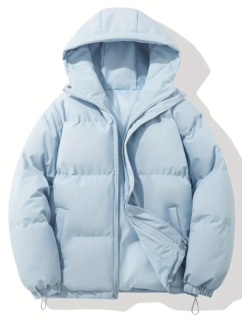 NOUVEAU RICHE Damen Kapuzenjacke Winter Warme Alltagsjacke Mit Kapuze Hellblau