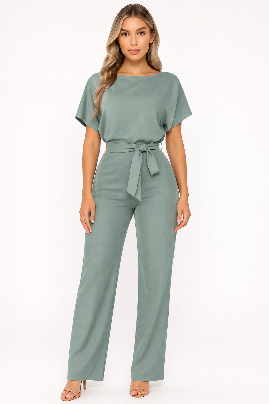 NOUVEAU RICHE Stylischer Damen Jumpsuit Für Elegantes Alltagsoutfit Grün