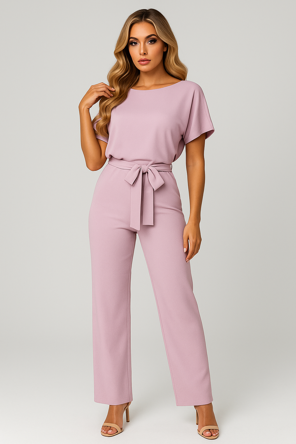 NOUVEAU RICHE Stylischer Damen Jumpsuit Für Elegantes Alltagsoutfit Rosa