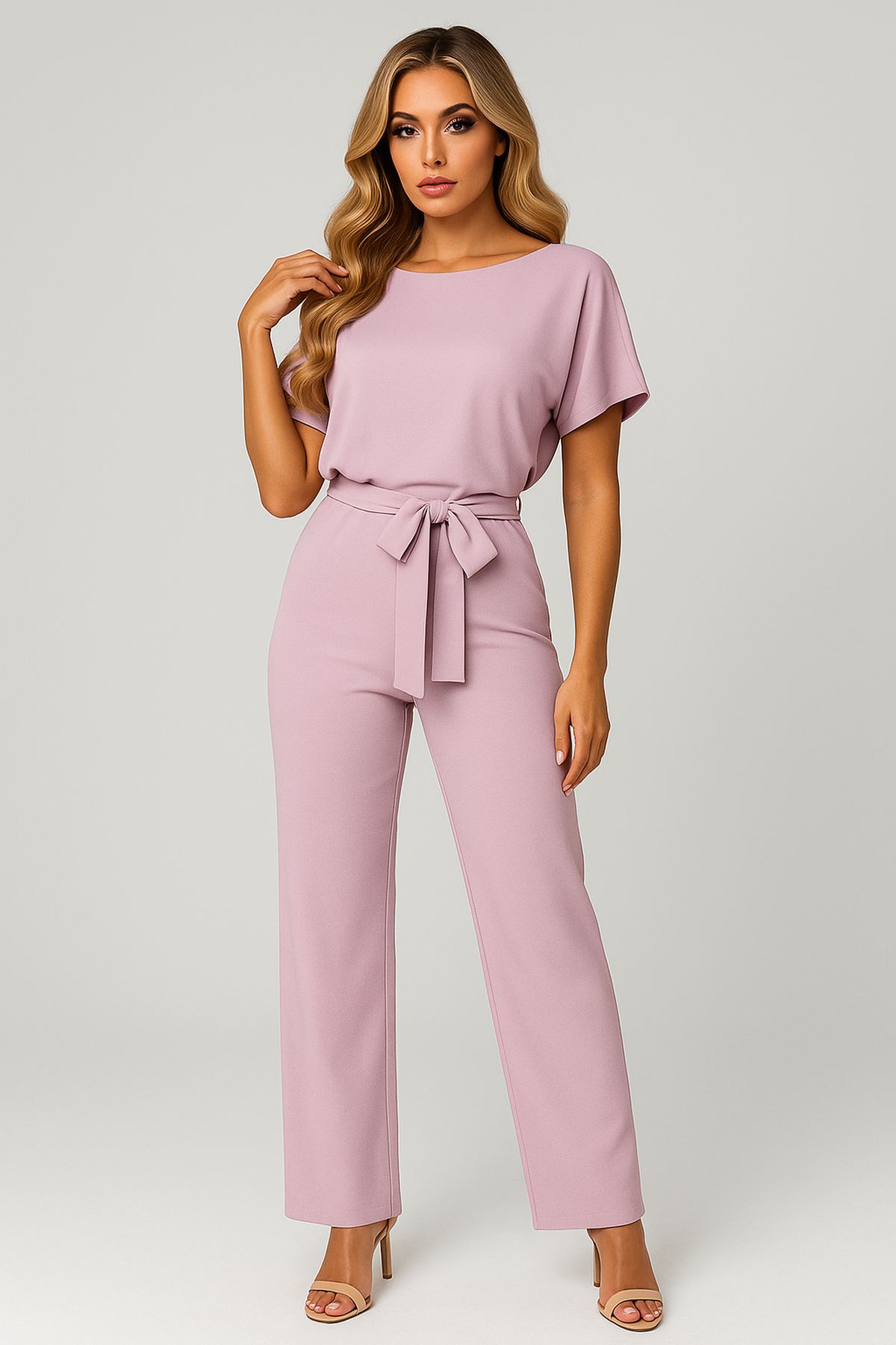 NOUVEAU RICHE Stylischer Damen Jumpsuit Für Elegantes Alltagsoutfit Rosa