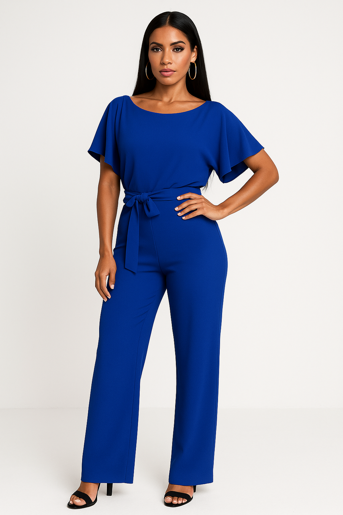 NOUVEAU RICHE Stylischer Damen Jumpsuit Für Elegantes Alltagsoutfit Königsblau