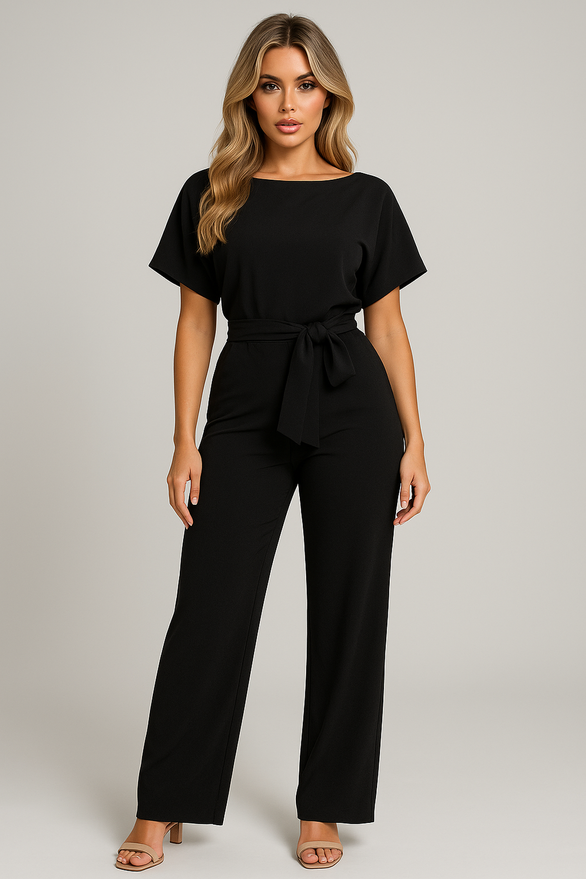 NOUVEAU RICHE Stylischer Damen Jumpsuit Für Elegantes Alltagsoutfit Schwarz