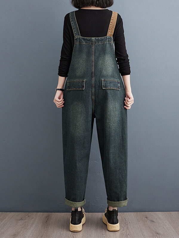 NOUVEAU RICHE Damen Denim Overall Mit Kontrastverwaschung Entspannter Schnitt Für Bequeme Passform Ideal Für Freizeitmode