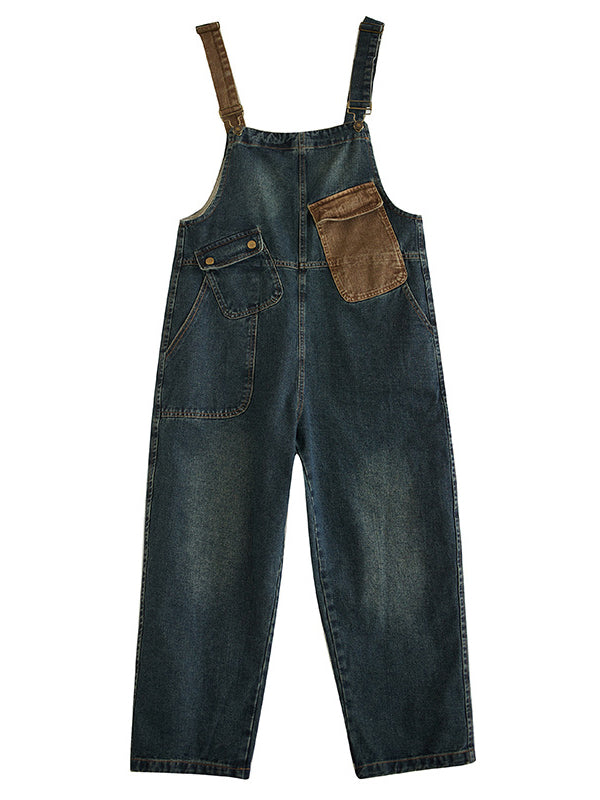 NOUVEAU RICHE Damen Denim Overall Mit Kontrastverwaschung Entspannter Schnitt Für Bequeme Passform Ideal Für Freizeitmode