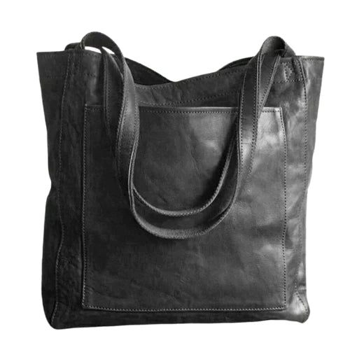 NOUVEAU RICHE Damen Leder Shopper Große Tote Tasche Elegant Alltag