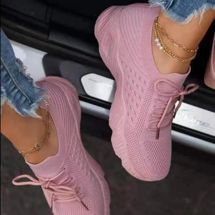 NOUVEAU RICHE Damen Sneaker Fußgewölbeunterstützung Bequeme Passform Rosa 43