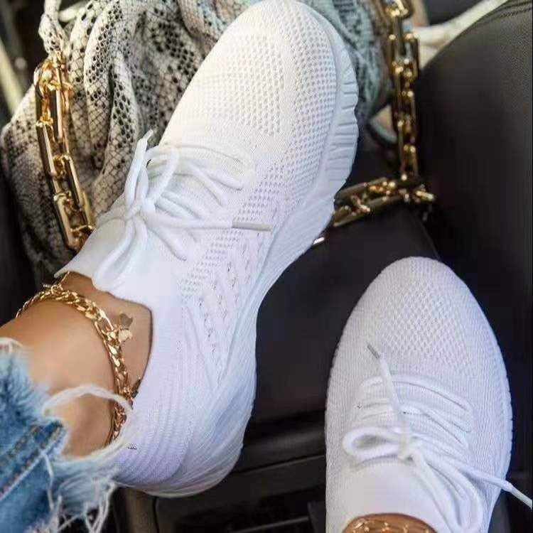 NOUVEAU RICHE Damen Sneaker Fußgewölbeunterstützung Bequeme Passform Weiß