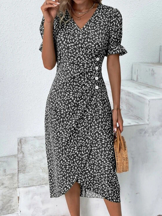 NOUVEAU RICHE Damen Sommerkleid Atmungsaktives Kleid Strand Gartenparty Schwarz