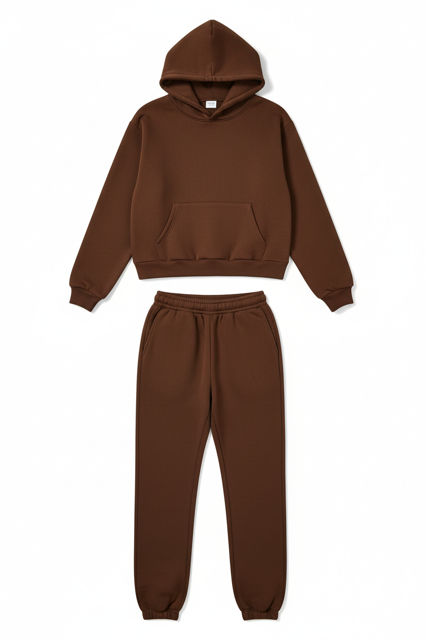 Damen-Trainingsanzug Zweiteiler Set Hoodie Jogginghose Passform Atmungsaktive Baumwolle