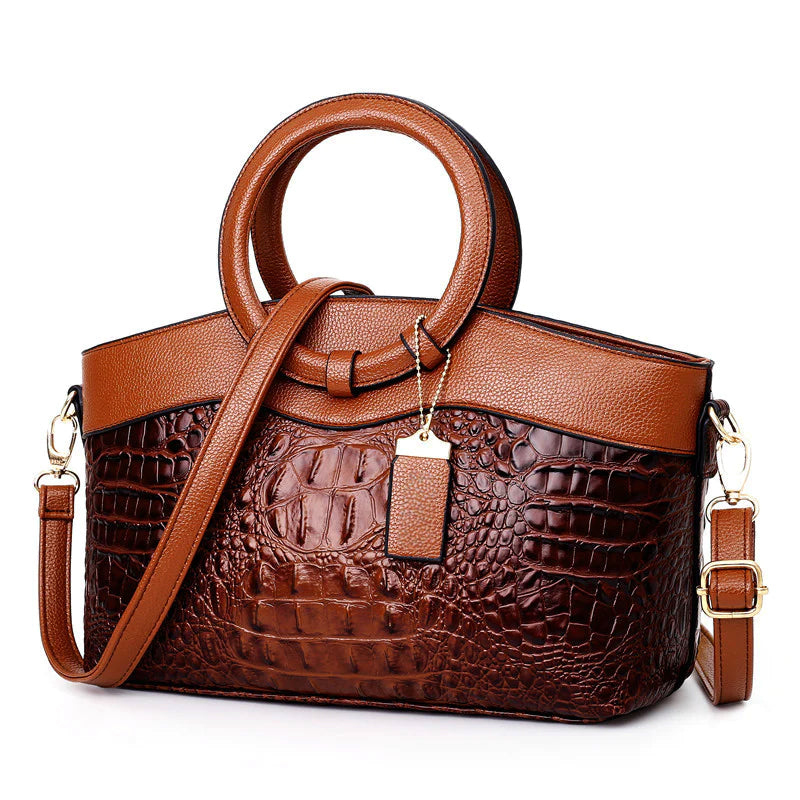 NOUVEAU RICHE Damen Baguette Handtasche Mit Rundhenkel Kompakten Format Vintage