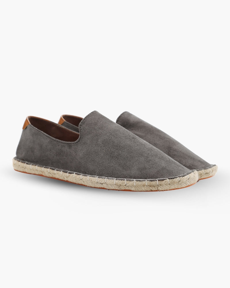 NOUVEAU RICHE Herren Espadrilles Baumwolle mit Juteumwickelter Sohle Grau
