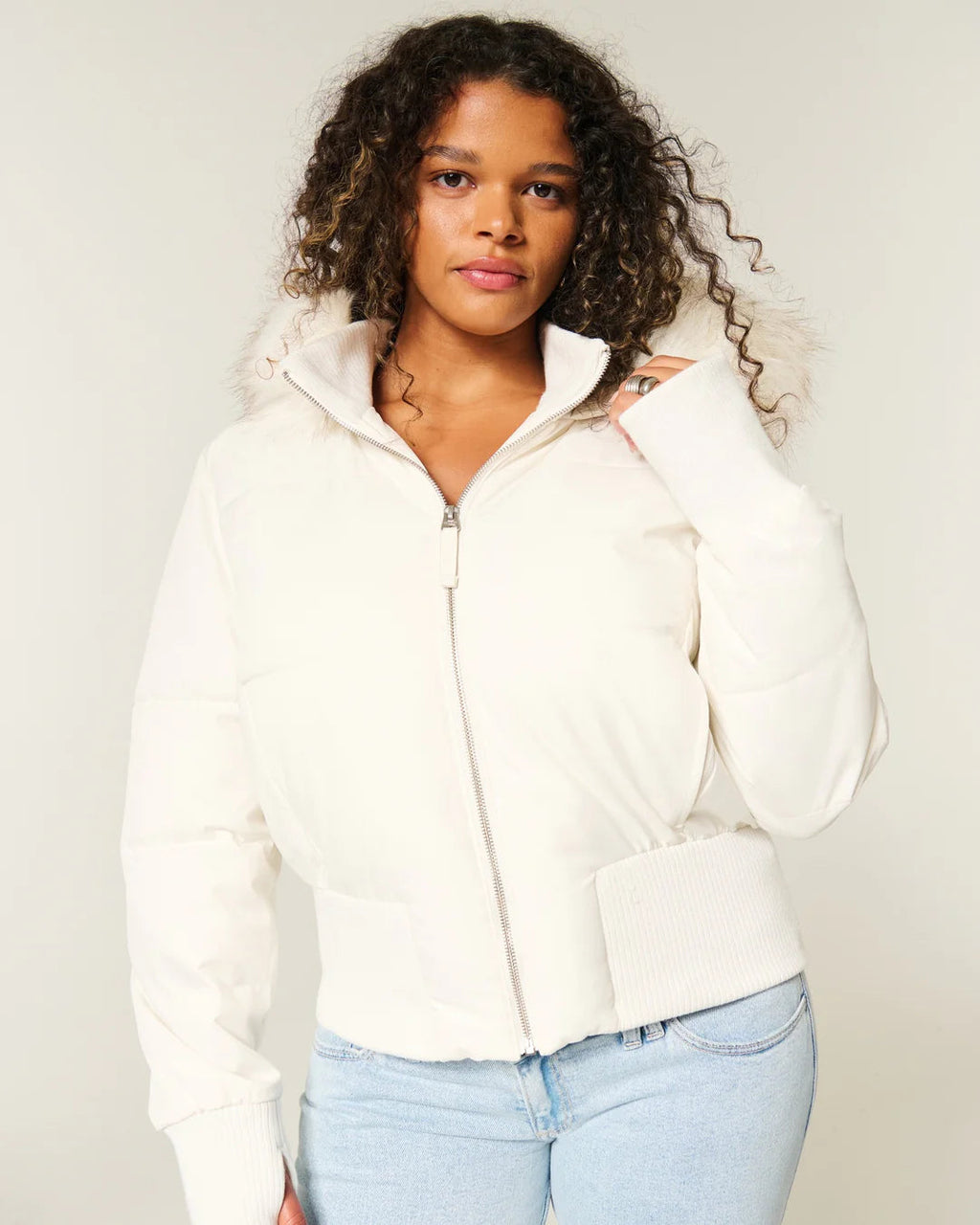 NOUVEAU RICHE Damen Gesteppte Winterjacke Warm Leicht Alltag Freizeit Look