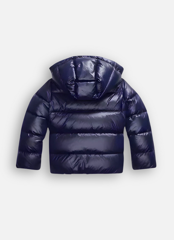 NOUVEAU RICHE Damen Glanz Pufferjacke Mit Kapuze Kurz Modern Stilvoll Für Kalte Tage