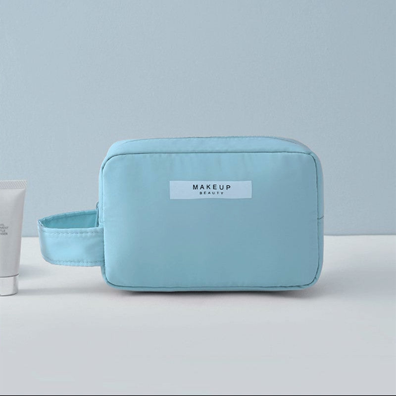 NOUVEAU RICHE Damen Kosmetiktasche Klein Mit Griff Reise Ordnung Mit Stil Auf Jeder Reise Blau Klein