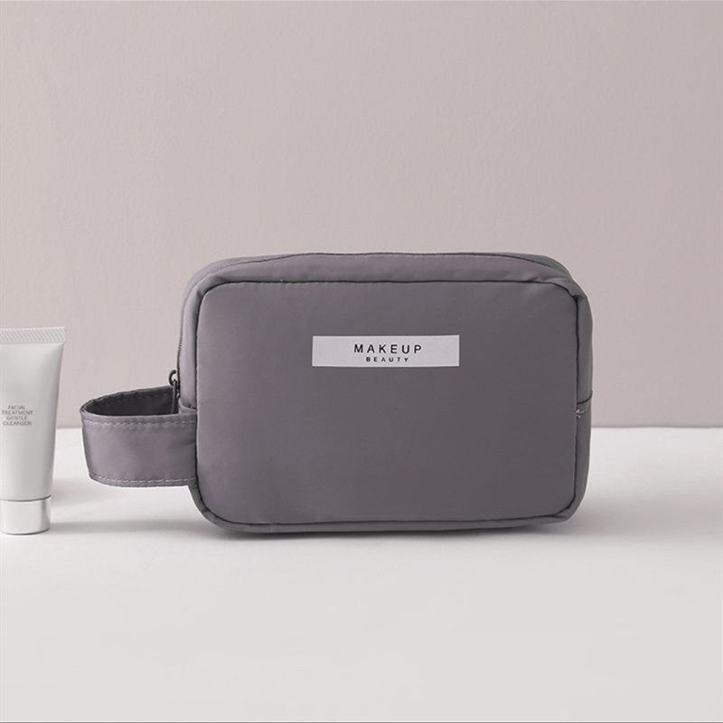 NOUVEAU RICHE Damen Kosmetiktasche Klein Mit Griff Reise Ordnung Mit Stil Auf Jeder Reise Dunkelgrau Klein
