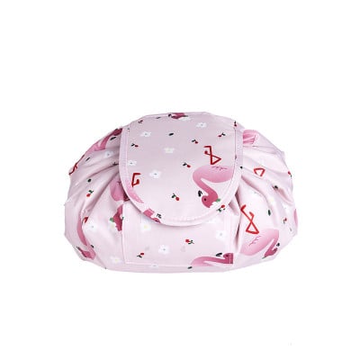NOUVEAU RICHE Damen Kosmetiktasche Mit Kordelzug Flach Ausbreiten Zeigt Beauty-Produkt Rosa - 1