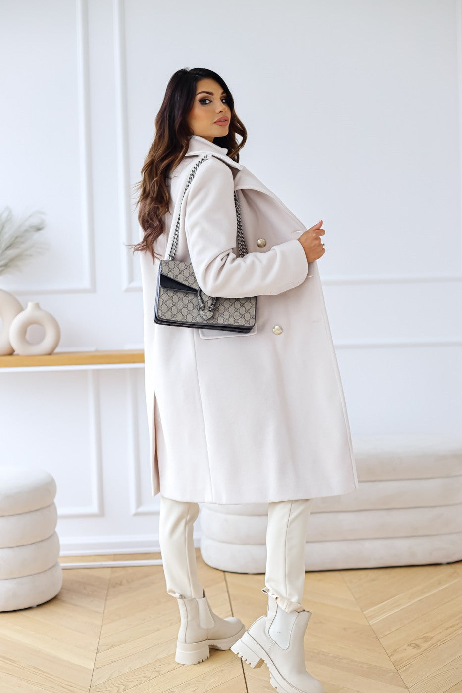 NOUVEAU RICHE Damen Reverskragen Langarm Zweireiherjacke