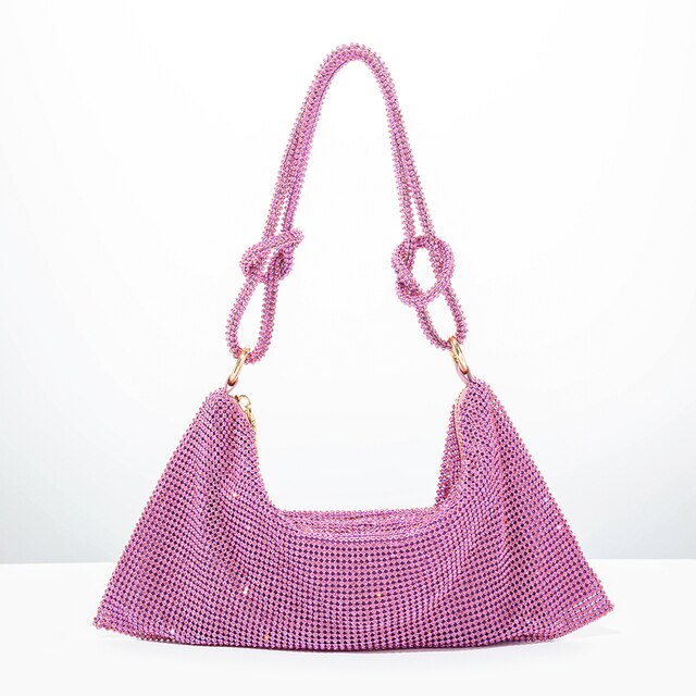 NOUVEAU RICHE Damen Schultertaschen Mit Glitzer Groß Abend Für Besondere Anlässe Roségold
