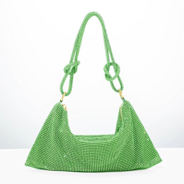 NOUVEAU RICHE Damen Schultertaschen Mit Glitzer Groß Abend Für Besondere Anlässe Grün