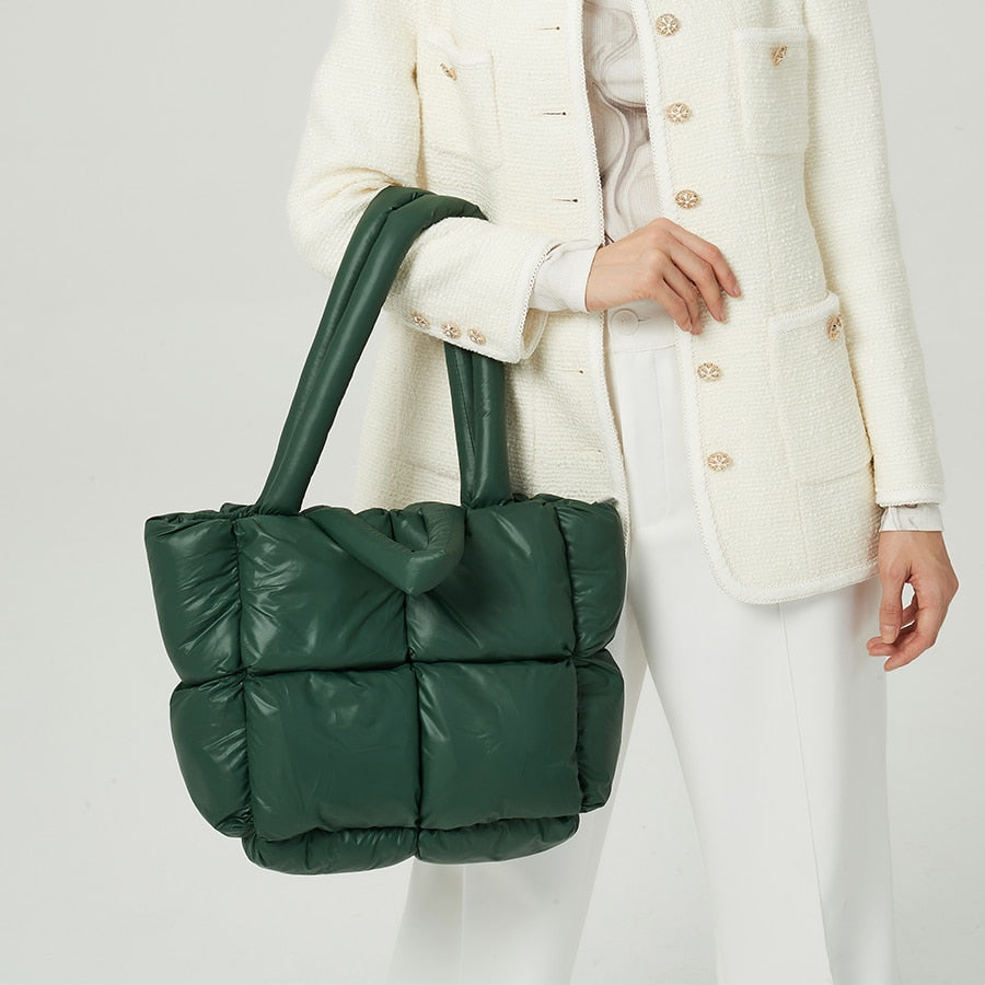 NOUVEAU RICHE Damen Shopper Handtasche Groß Gepolstert Weiche Polsterung