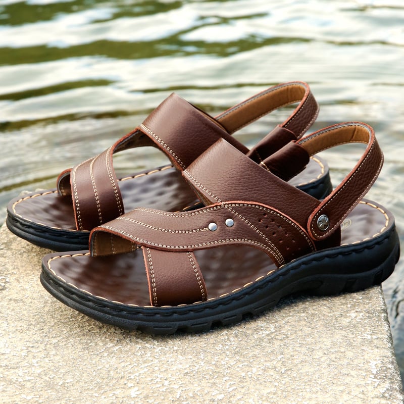 NOUVEAU RICHE Damen Sommersandalen – Fersenriemen & Rutschfeste Profilsohle