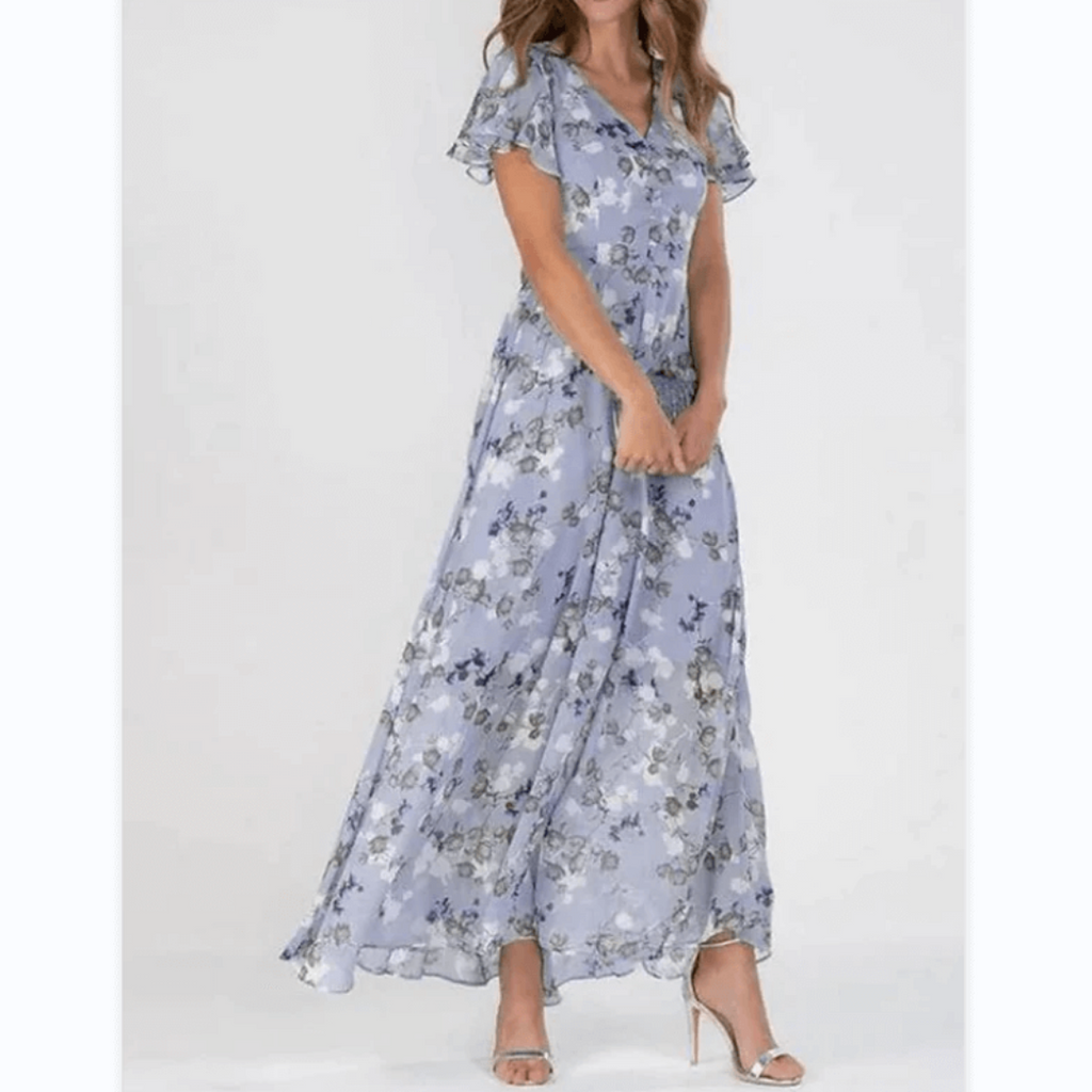 NOUVEAU RICHE Elegantes Damen Maxikleid Blumen Für Hochzeitsgast Sommer