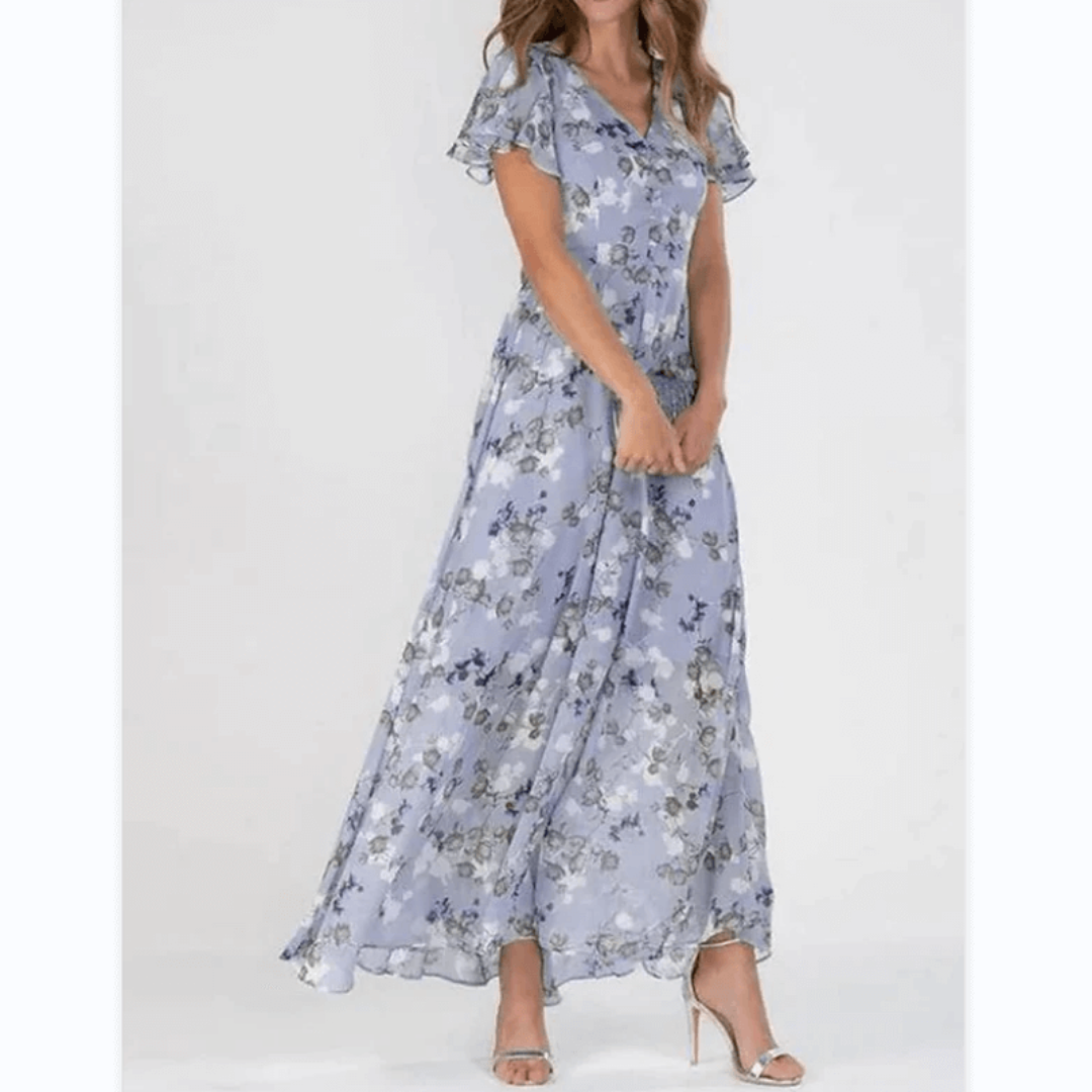 NOUVEAU RICHE Elegantes Damen Maxikleid Blumen Für Hochzeitsgast Sommer