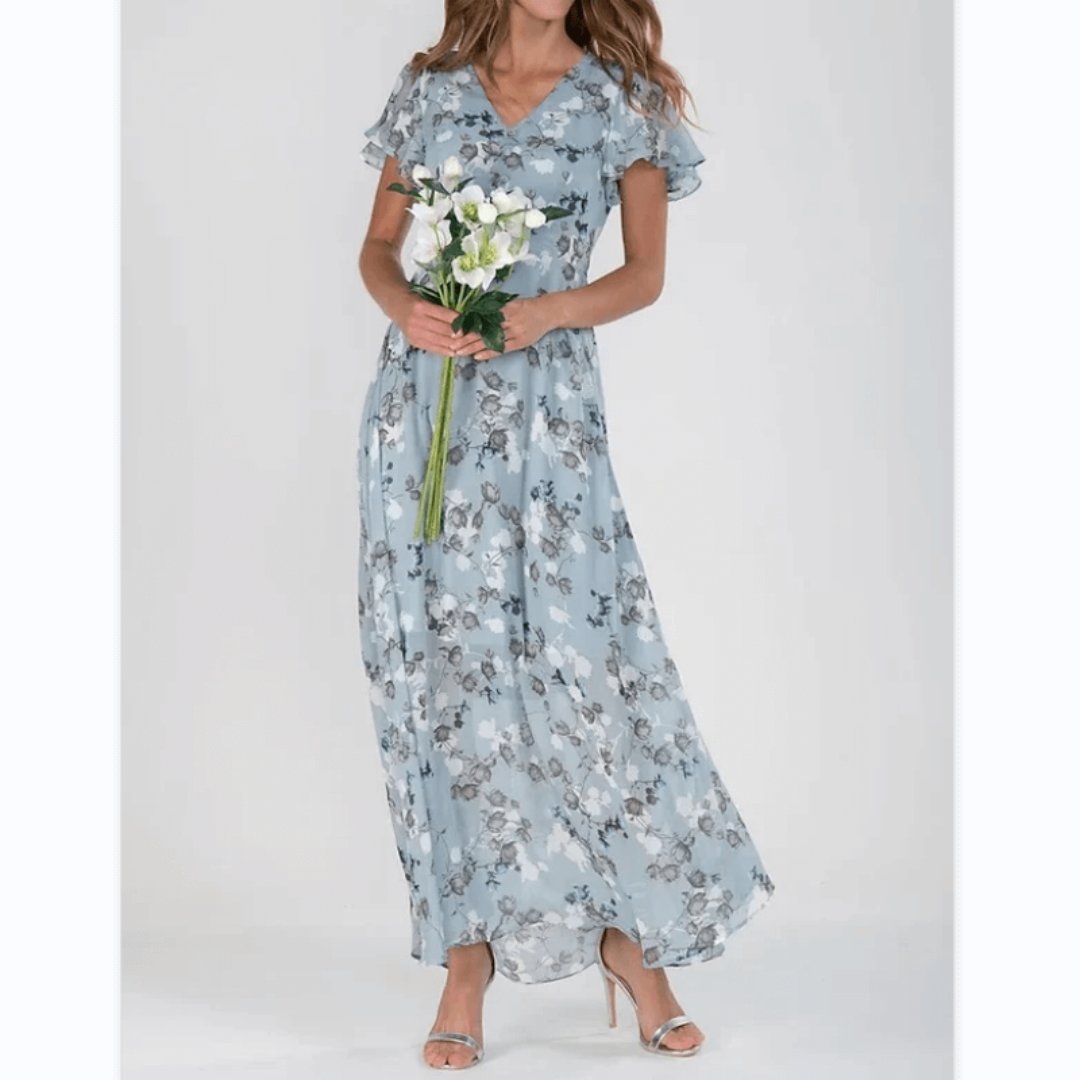NOUVEAU RICHE Elegantes Damen Maxikleid Blumen Für Hochzeitsgast Sommer