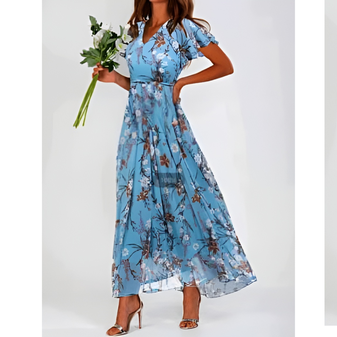 NOUVEAU RICHE Elegantes Damen Maxikleid Blumen Für Hochzeitsgast Sommer