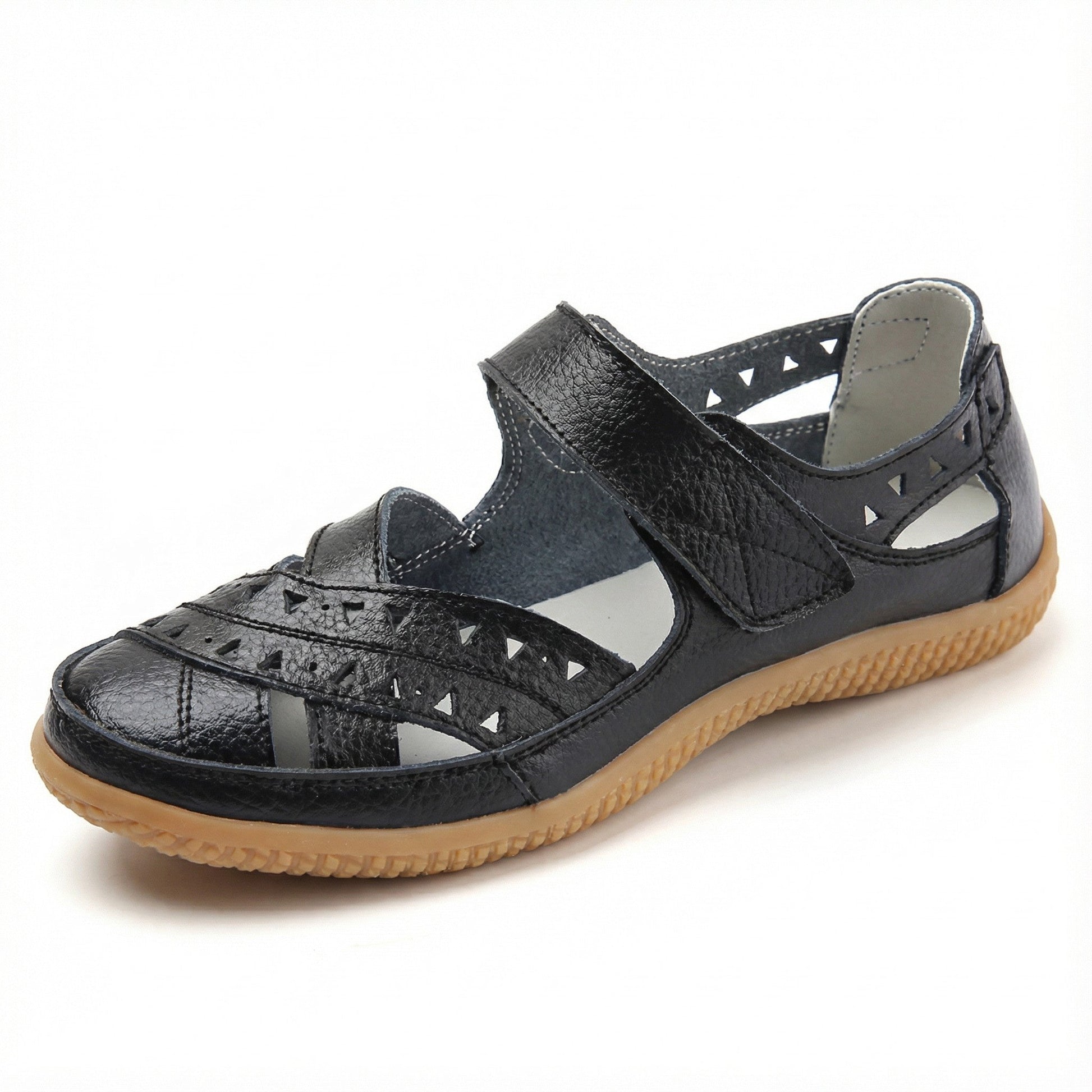 NOUVEAU RICHE Damen Geh-Sandalen – Atmungsaktiv & Gepolsterte Sohle Schwarz