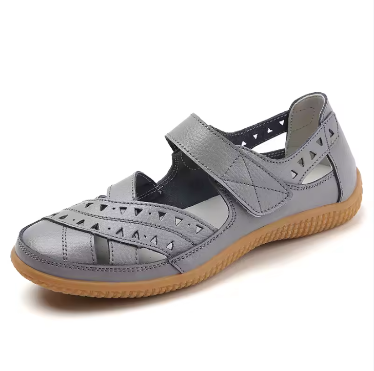 NOUVEAU RICHE Damen Geh-Sandalen – Atmungsaktiv & Gepolsterte Sohle Grau