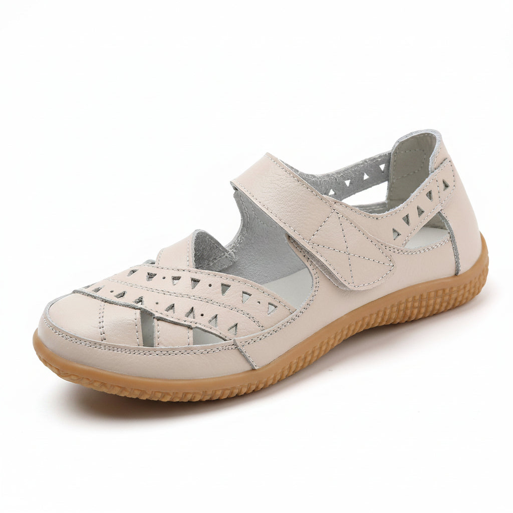 NOUVEAU RICHE Damen Geh-Sandalen – Atmungsaktiv & Gepolsterte Sohle Beige