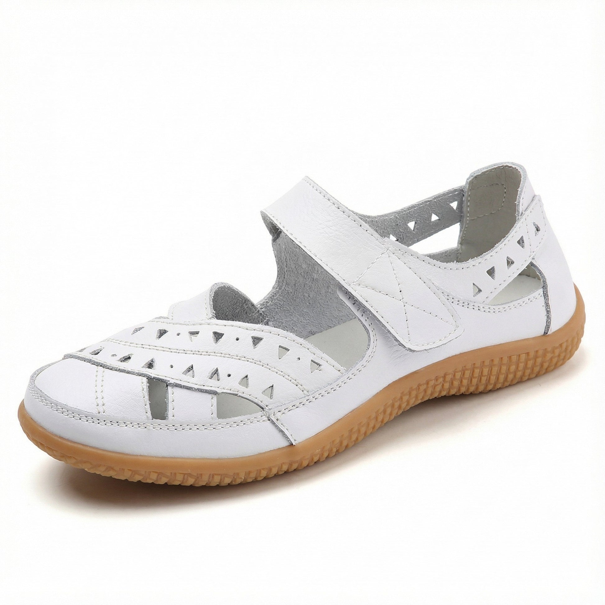 NOUVEAU RICHE Damen Geh-Sandalen – Atmungsaktiv & Gepolsterte Sohle Weiß