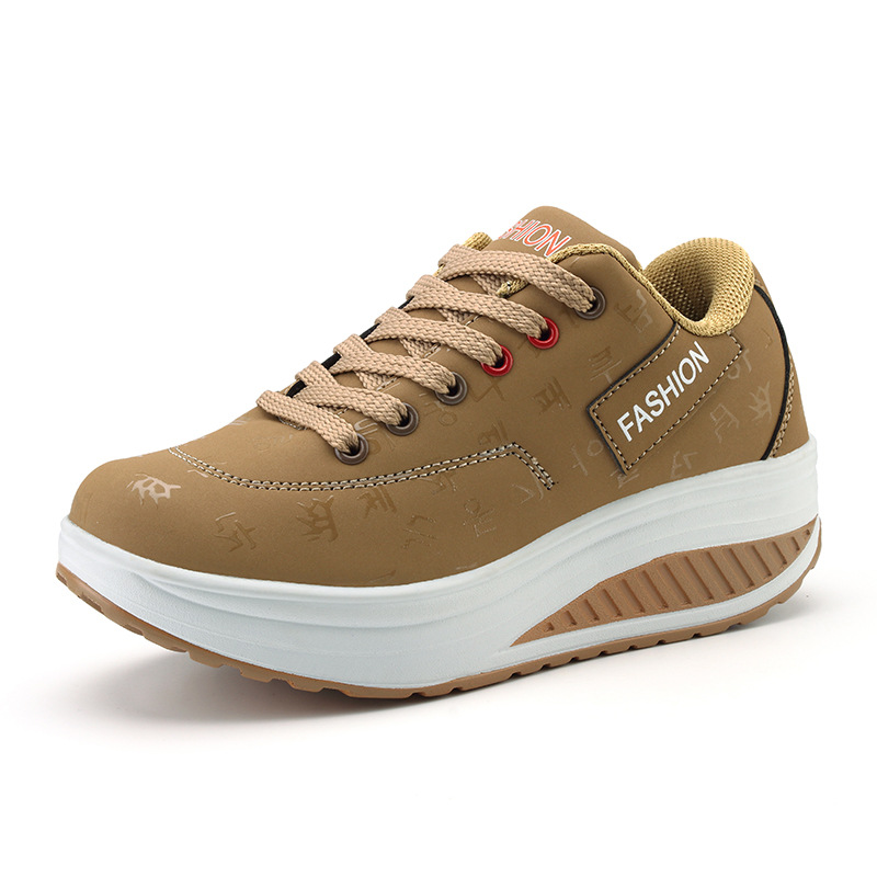 NOUVEAU RICHE Damen Turnschuhe Leichtes Obermaterial Stabiler Halt Bequem Braun