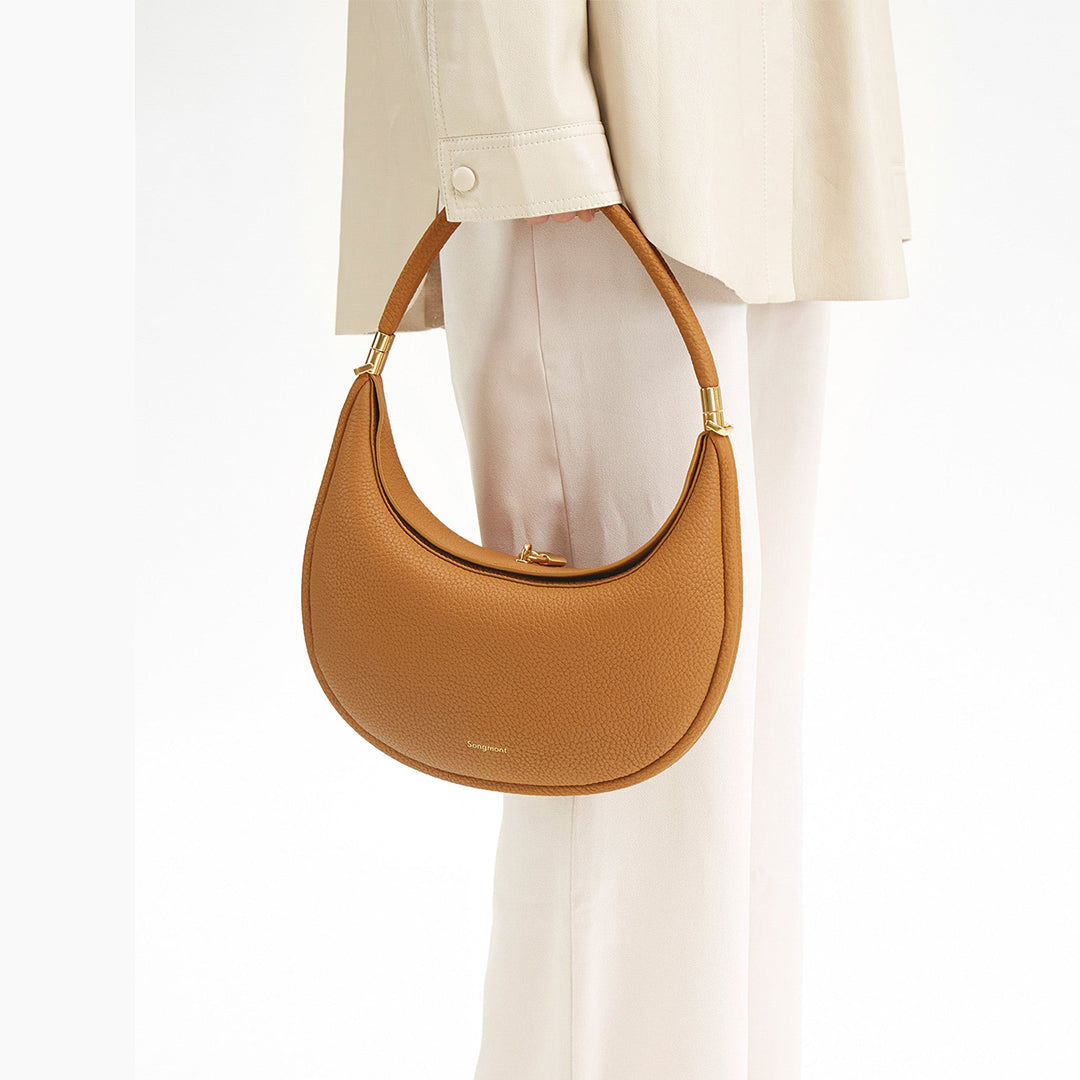 NOUVEAU RICHE Damen Tasche Braun Einheitsgröße Leder Schultertasche Crossbody Bag für Alltag und Freizeit