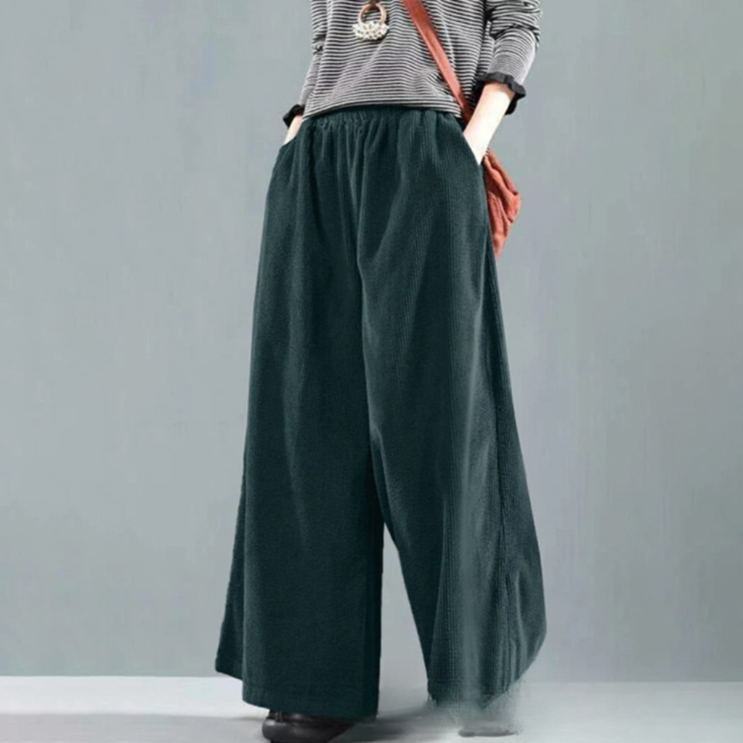 Damen Vintage Cordhose | Weites Bein 1