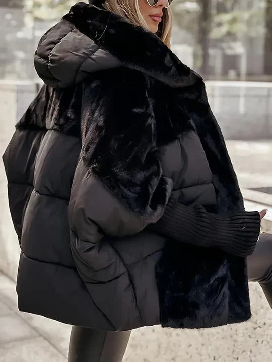 NOUVEAU RICHE Dôre | Damen Warme Winterjacke - Elegante & Winddichte Übergangsjacke mit Kapuze
