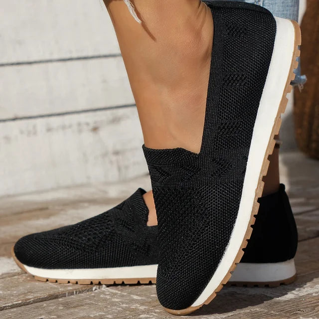 NOUVEAU RICHE Damenschuhe Sommerschuhe Gepolsterte Innensohle Weich Schwarz