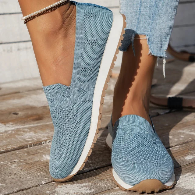 NOUVEAU RICHE Damenschuhe Sommerschuhe Gepolsterte Innensohle Weich Himmelblau