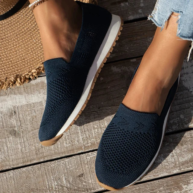 NOUVEAU RICHE Damenschuhe Sommerschuhe Gepolsterte Innensohle Weich Marineblau