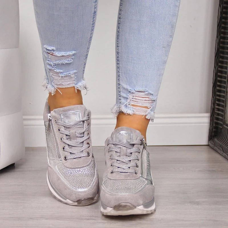 NOUVEAU RICHE Damen-Schnürschuhe – Modernes Design & praktischer Seitenreißverschluss