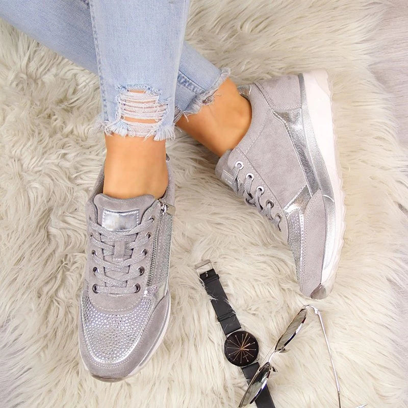 NOUVEAU RICHE Damen-Schnürschuhe – Modernes Design & praktischer Seitenreißverschluss