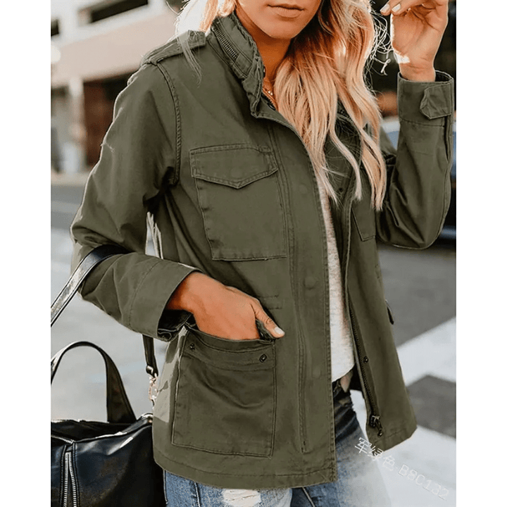 NOUVEAU RICHE Damen Übergangsjacke Leicht – Knopfverschluss & Funktional