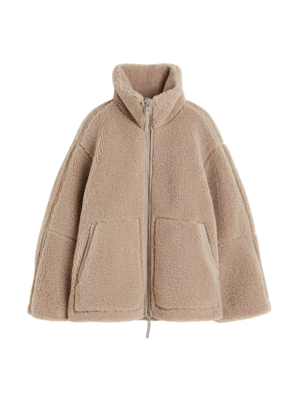 NOUVEAU RICHE Übergroße Sherpa Fleecejacke Ultrawarm Für Kalte Tage