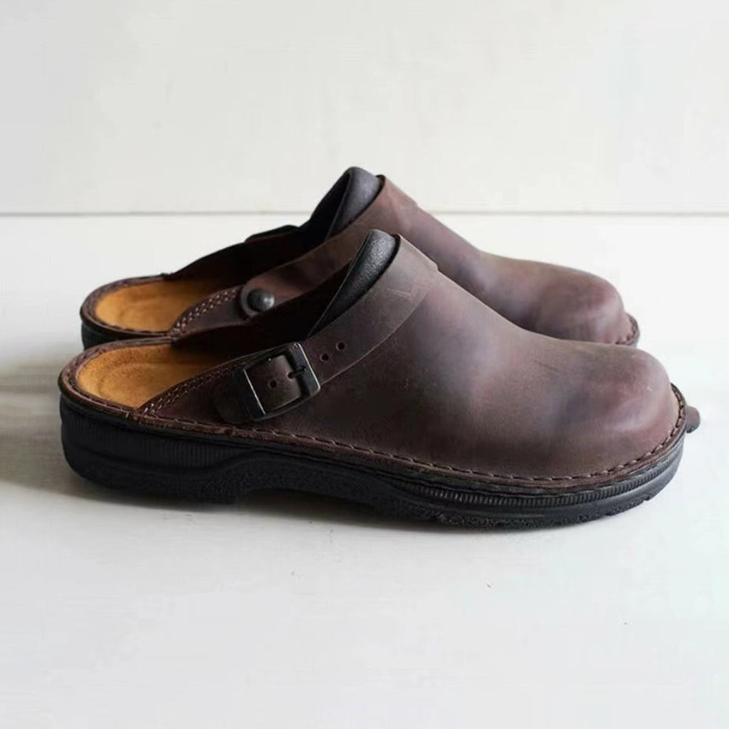NOUVEAU RICHE Stilvolle Komfort-Clogs für den Ganztägigen Gebrauch Dunkelbraun