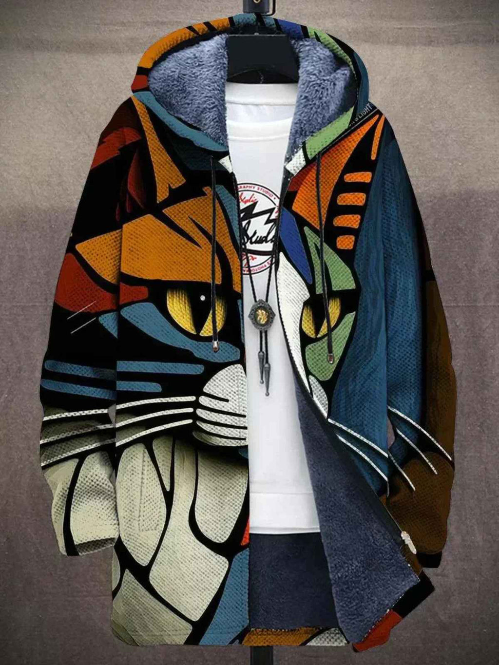 Zahara | Eleganter Kunst-Inspirierter Cardigan für Damen - Luxuriöser Statement Strickcardigan mit Künstlerischem Muster & Weicher Haptik