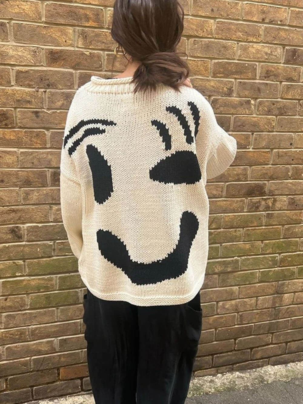 NOUVEAU RICHE Happy Sunday Feel Good Strickpullover für gemütlichen Komfort