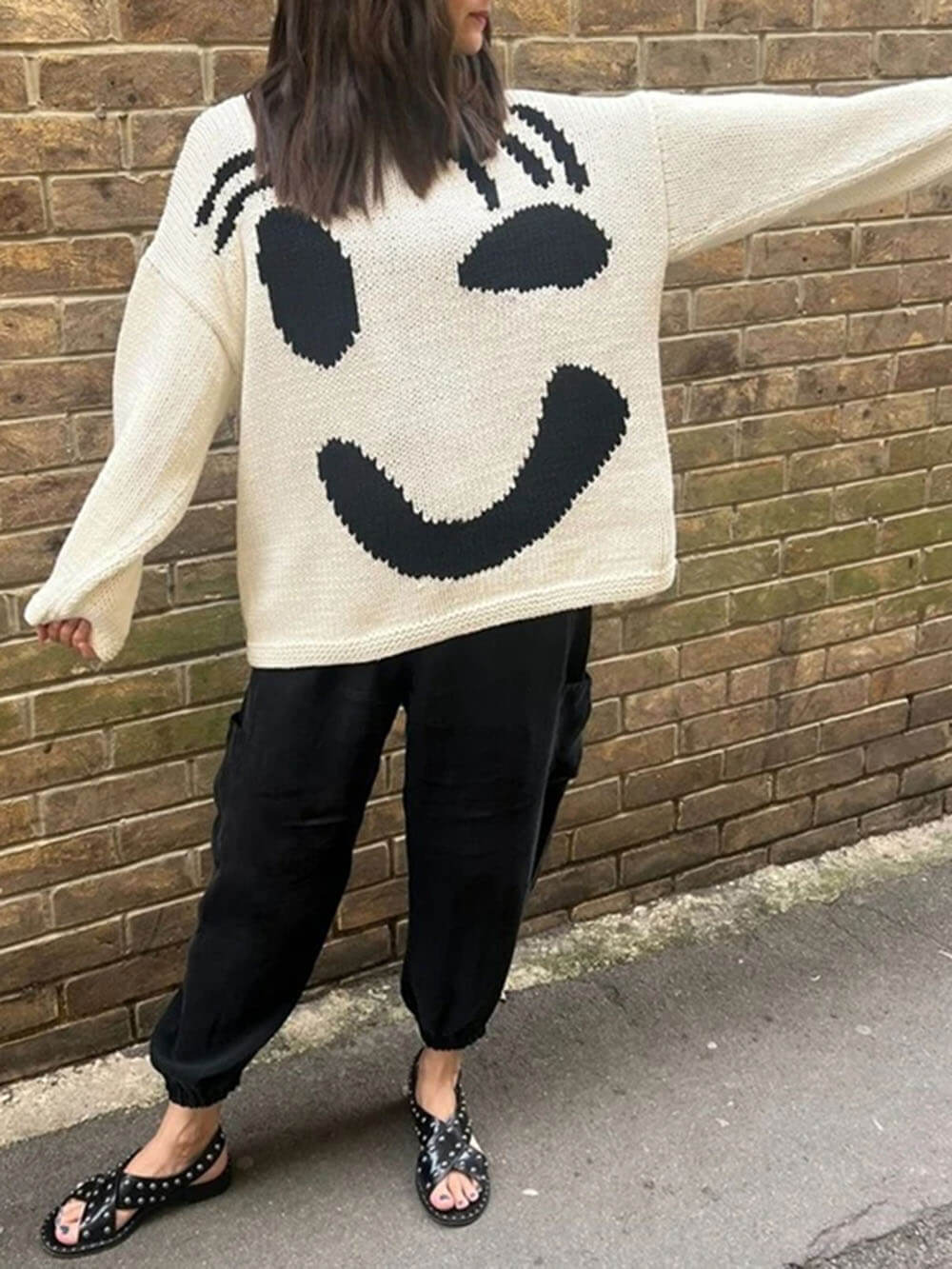 NOUVEAU RICHE Happy Sunday Feel Good Strickpullover für gemütlichen Komfort