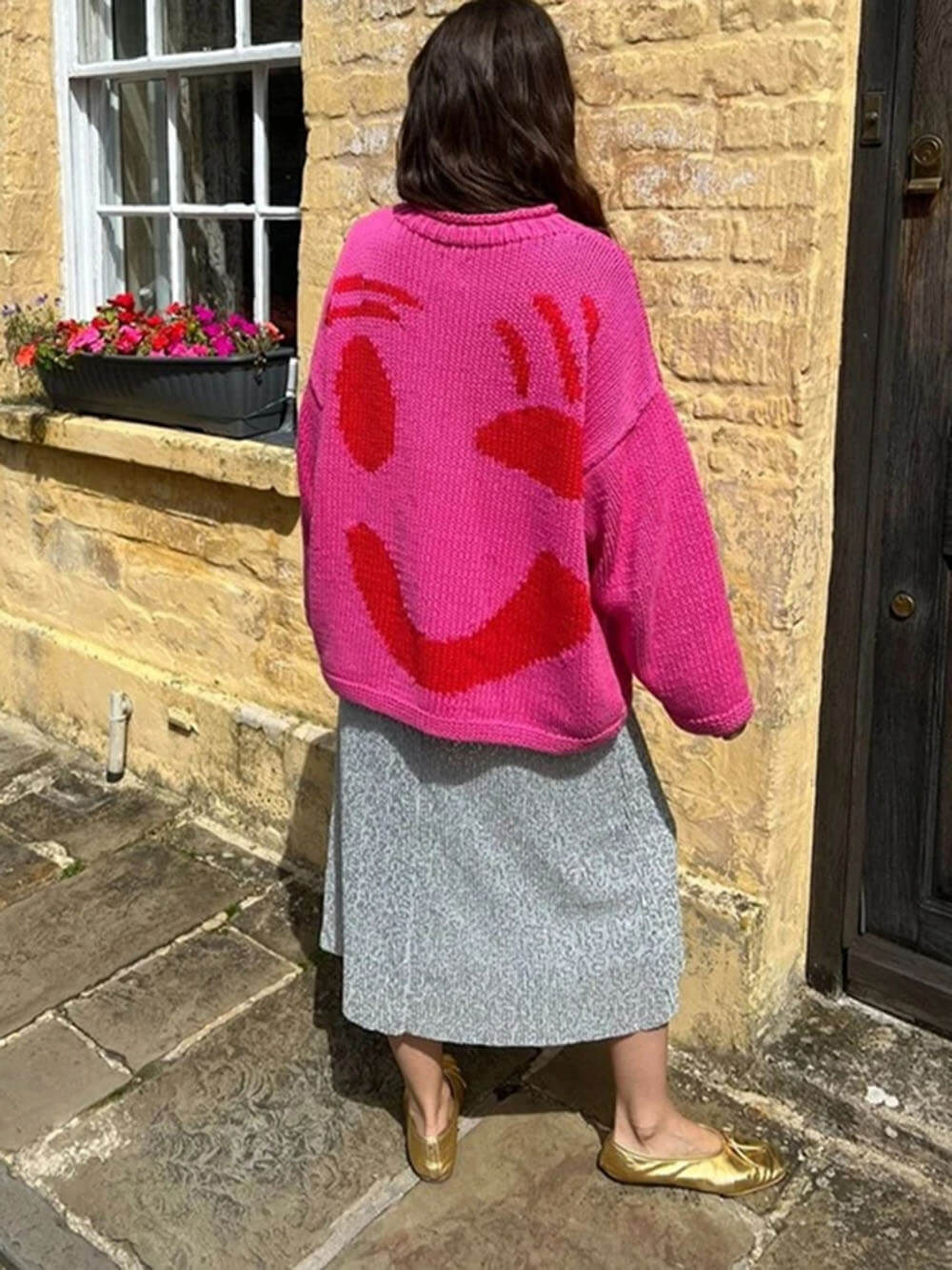 NOUVEAU RICHE Happy Sunday Feel Good Strickpullover für gemütlichen Komfort